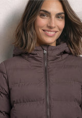 Street One Plummy Brown kort quiltet damejakke