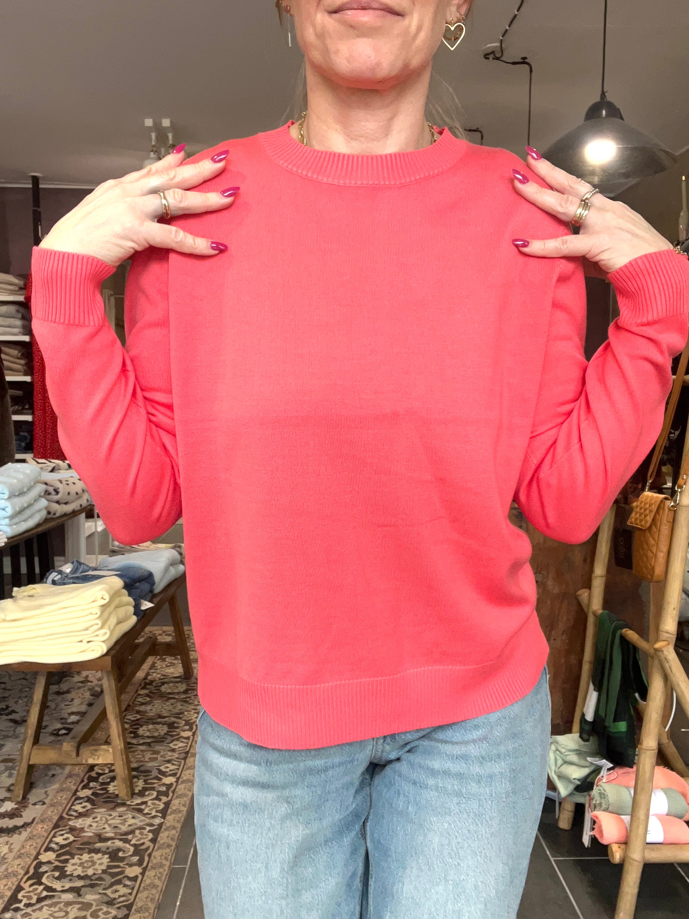 Basic Sweater – Striking Coral | Street One