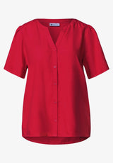 Elegant rød bluse til sommer