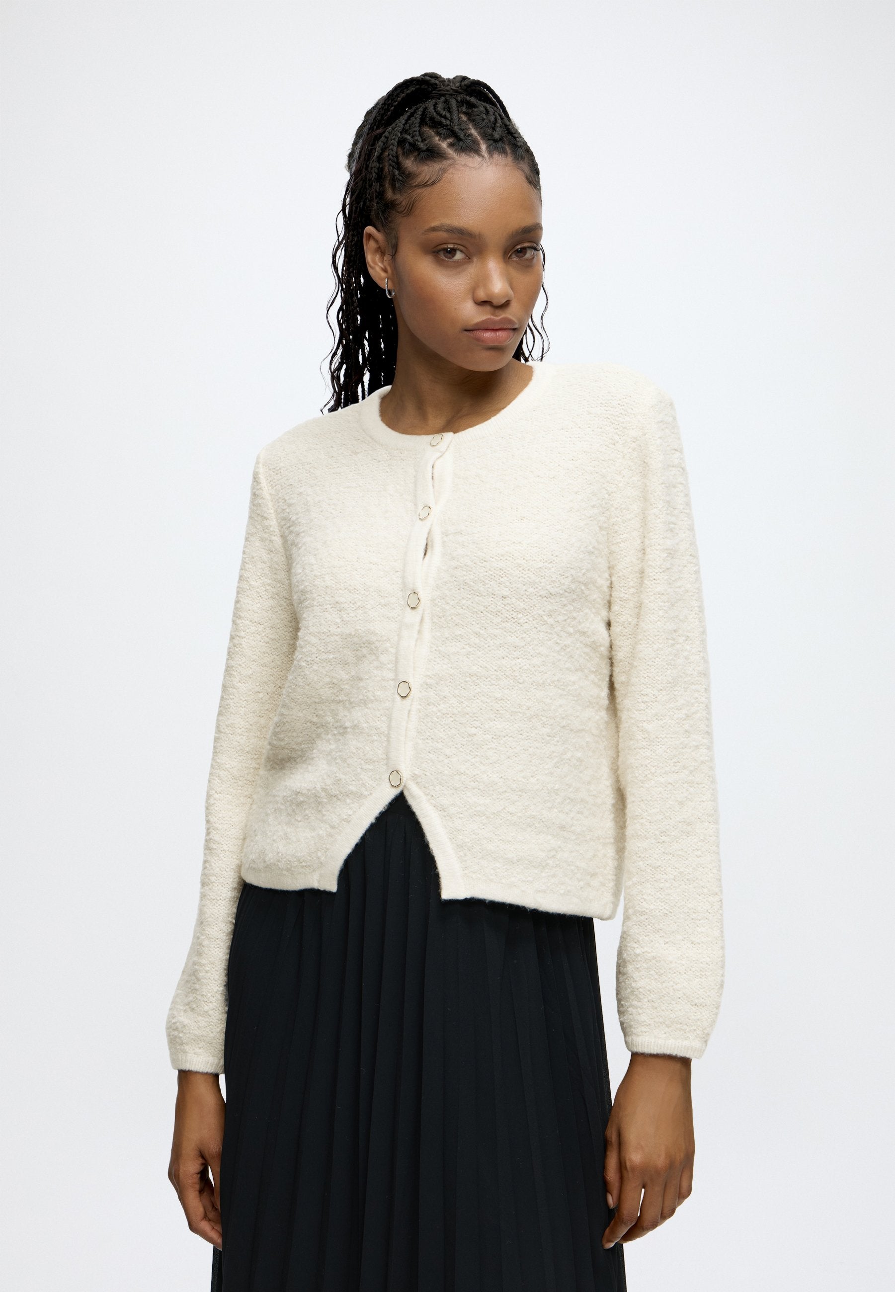 VILA Birch cardigan med lange ærmer og Regular Fit