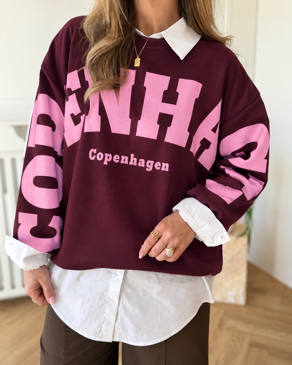 Marta du Chateau Hibiscus 22659 blød sweatshirt i bordeaux