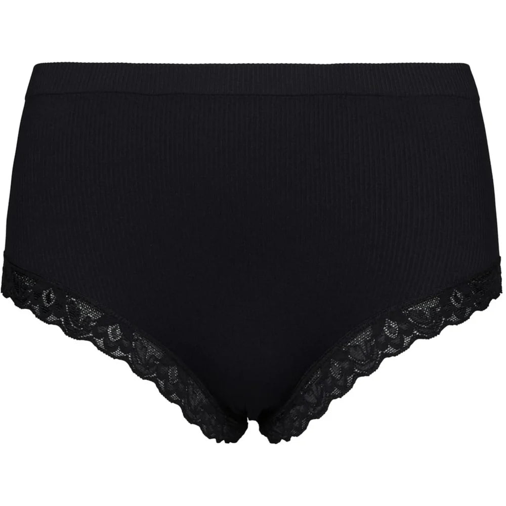 Tim og Simonsen Feline rib midi trusse sort med blonde dame
