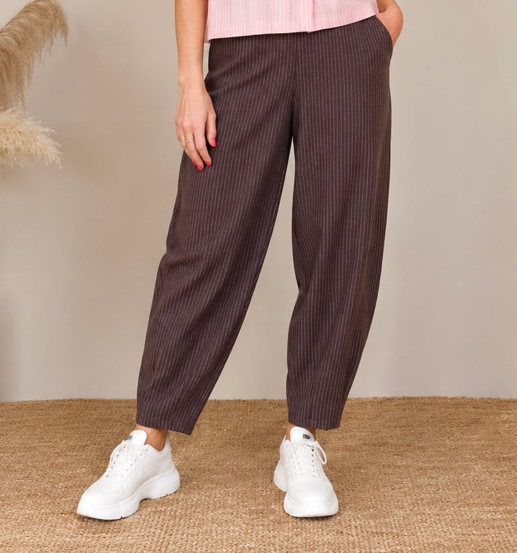 Torino Barrel Pant 41205 Coffee fra Black Colour