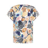 Mansted Gaya T-shirt cold grey med akvarel print