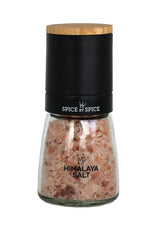 Keramisk kværn med lyserødt Himalaya-salt 150 g og bambuslåg