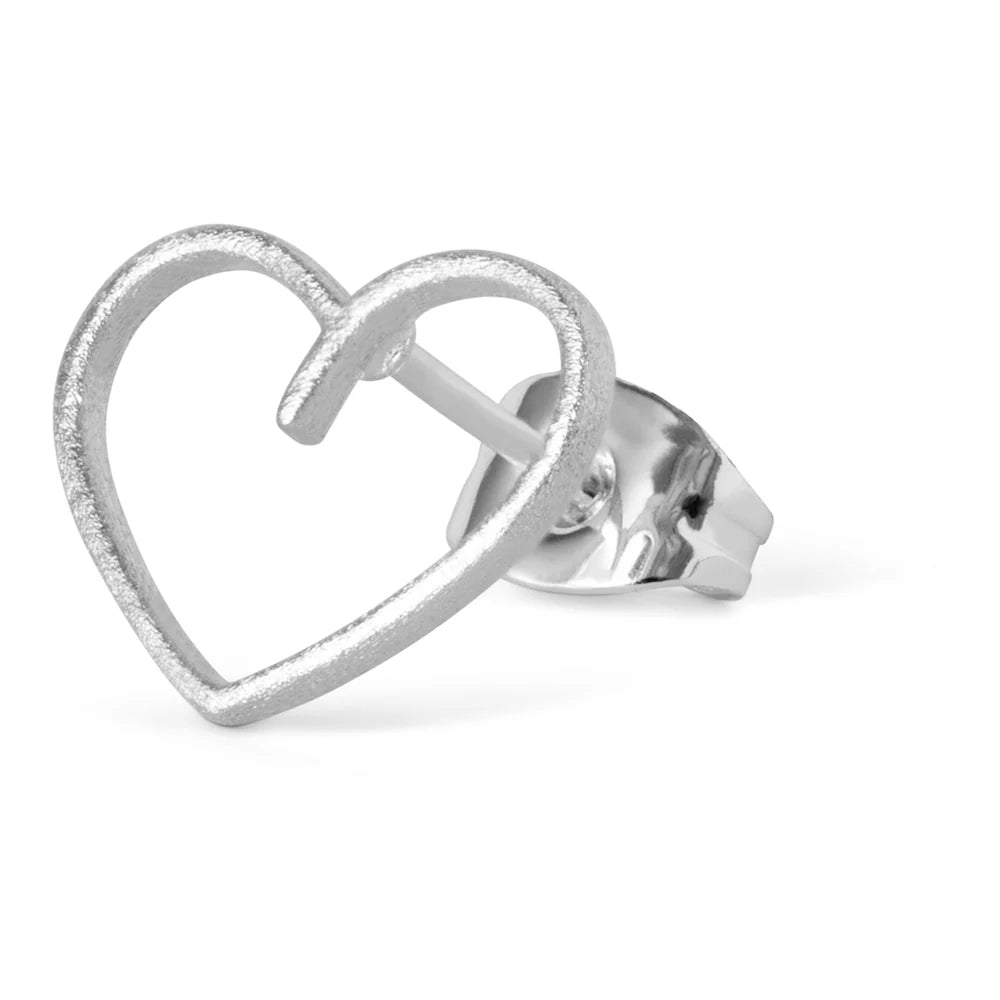 Happy Heart ørering sølvbelagt fra LULU Copenhagen