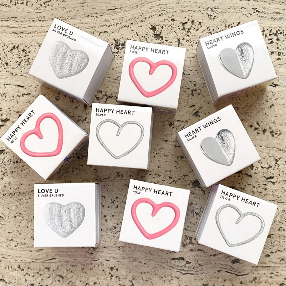 Happy Heart ørering sølvbelagt fra LULU Copenhagen