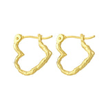 Zefina Heart small forgyldte øreringe hjerteform guld