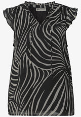 Elegant sort top med blød modal indertop