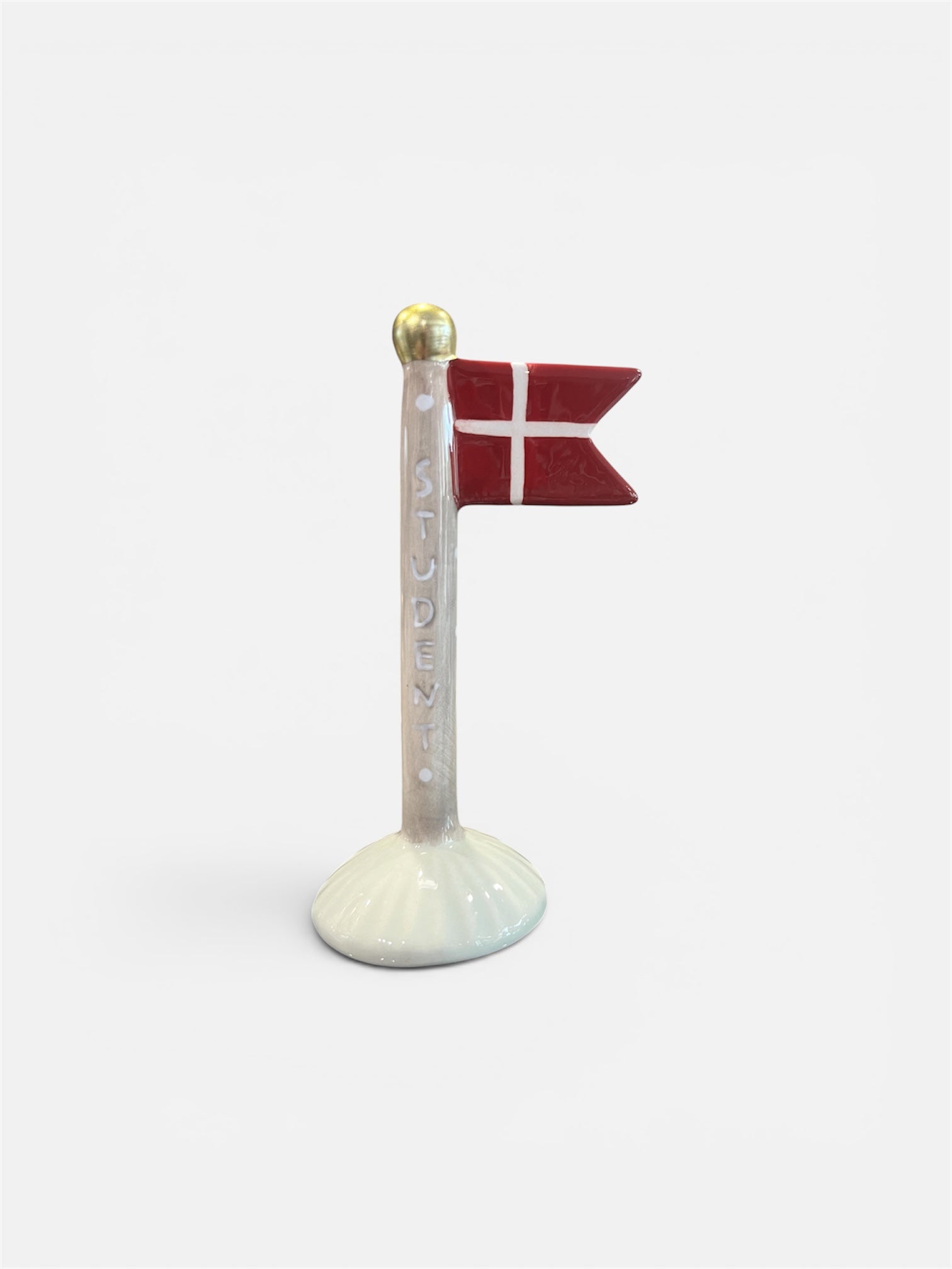 Studentergave med lysegråt keramikflag fra Speedtsberg