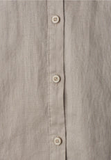 timeless beige damebluse i hør