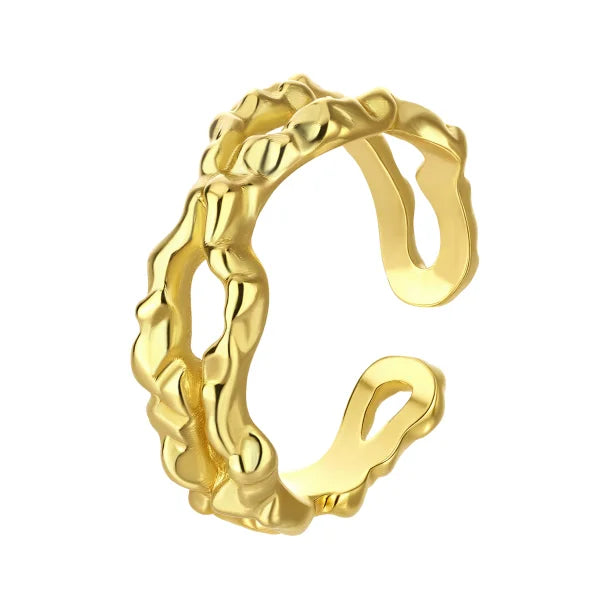 Zefina Denmark - ring Wendy - forgyldt - onesize