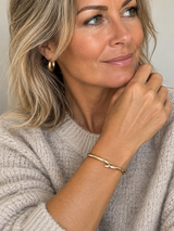 Black Colour Trinny Slim Armbånd Forgyldt Guld