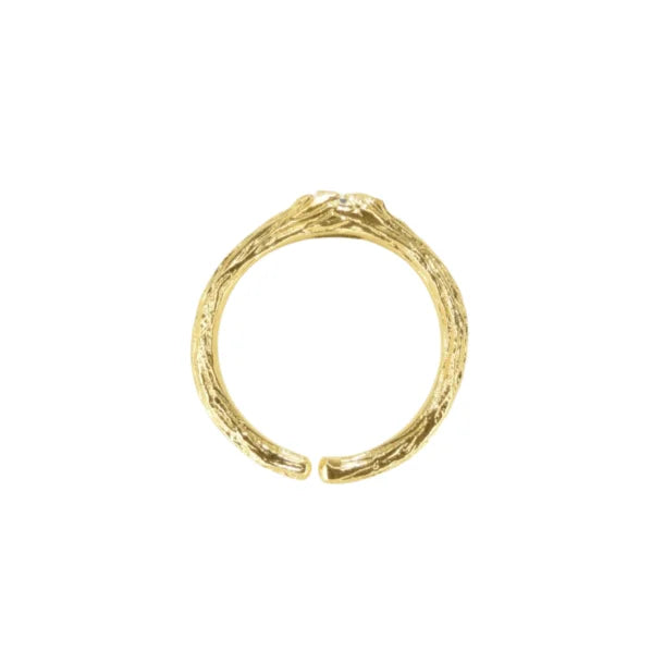 Zefina Denmark - ring Chloe green - forgyldt - onesize