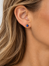 Zefina Denmark – Pihu Blue Ørestikker (14k forgyldt)