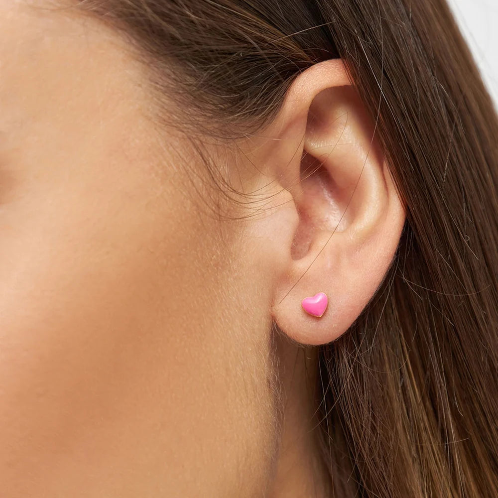 Love U Ørering 1024 – Pink – 1 stk. Forgyldt – Lulu Copenhagen
