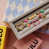 Love U Ørering 1024 – Pink – 1 stk. Forgyldt – Lulu Copenhagen