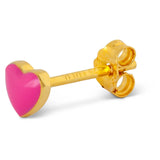 Love U Ørering 1024 – Pink – 1 stk. Forgyldt – Lulu Copenhagen