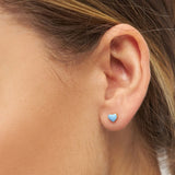 Love U Ørering 1024 – Light blue – 1 stk. Forgyldt – Lulu Copenhagen