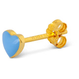 Love U Ørering 1024 – Light blue – 1 stk. Forgyldt – Lulu Copenhagen