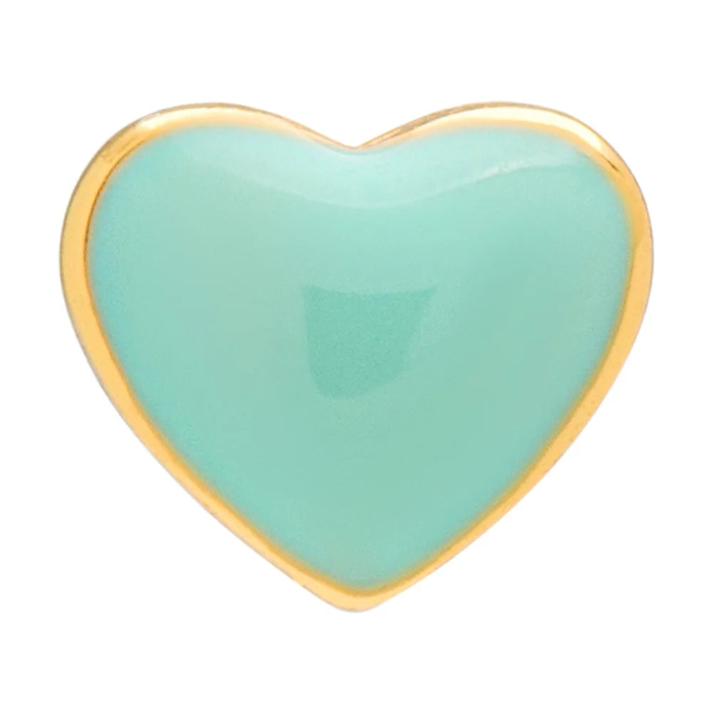 Love U hjerteørering mint fra LULU Copenhagen