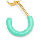 Color Hoop Gold Mint 1 cm hoop