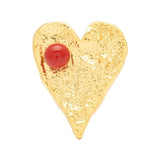 Sweet Heart Passion Red forgyldt hjerteørering fra Lulu Copenhagen