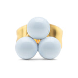 Elegant Trio ørering med håndmalet emalje