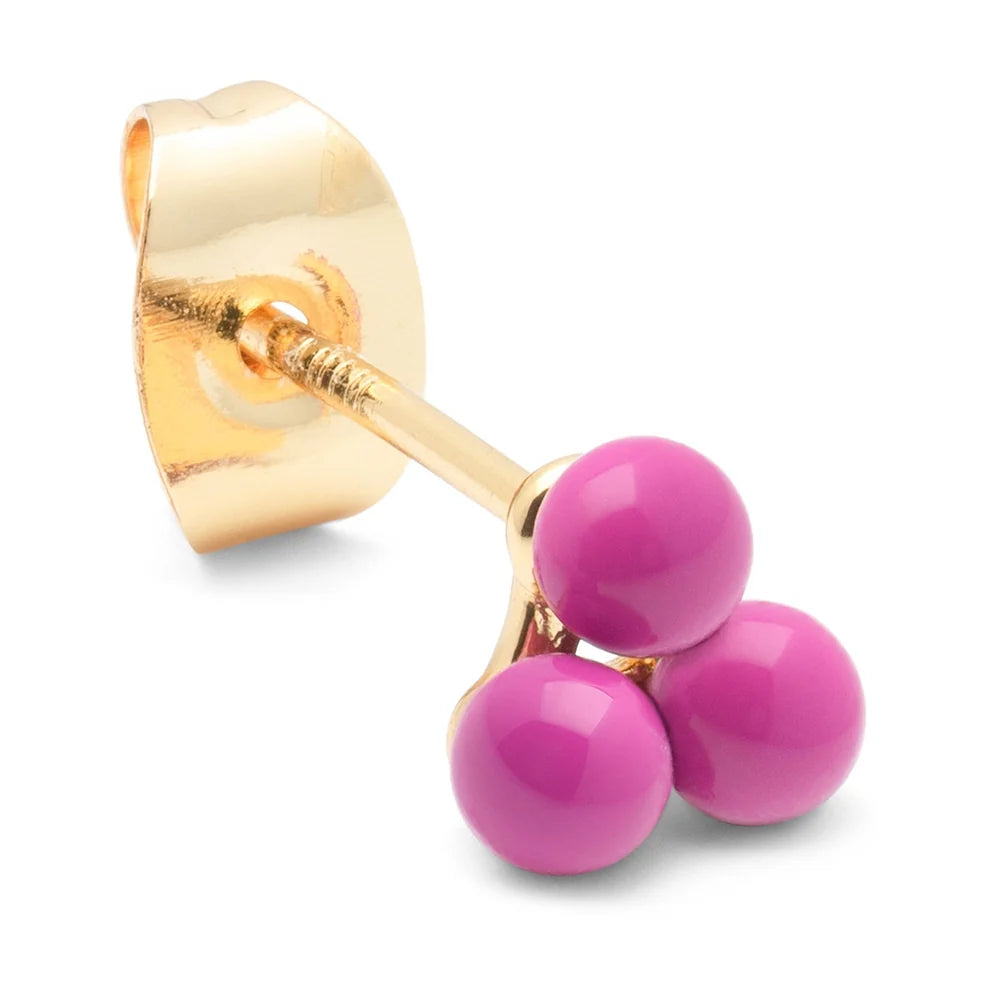 Trio Electric Fuchsia Pink ørering fra Lulu Copenhagen
