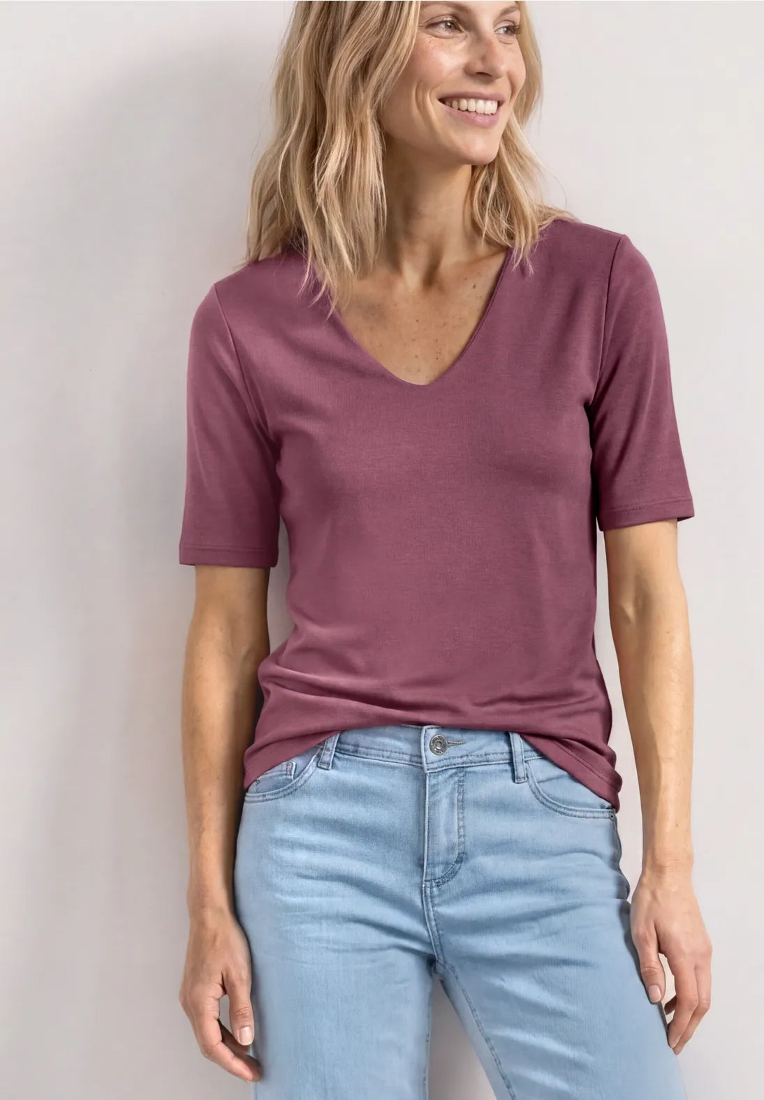 Street One Palmira T-shirt i Dark Clouded Blush
