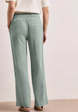 High Waist bukser med Crinkle Crash-struktur