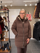 Mid Length Padded Parka 202262 med ribmanchetter