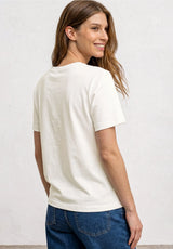 Lys basic T-shirt med wording print