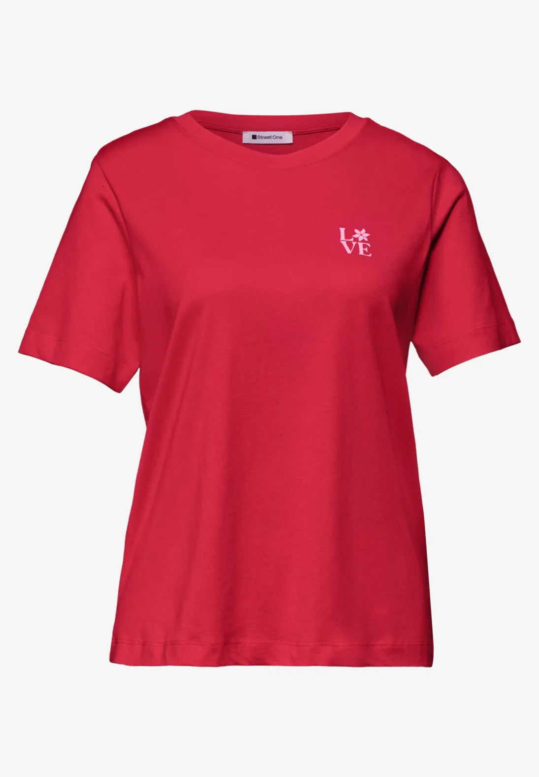 Casual T-shirt i salsa red