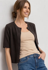 Street One kort jakke i espresso brown