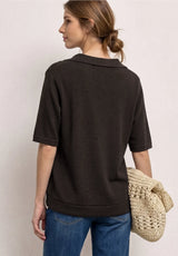 Cardigan look jakke med korte ærmer