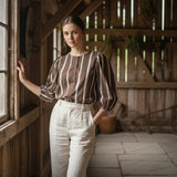 Marta du Château Evelina Shirt 58130M – Brown Stripe
