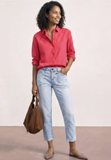 Sommer jeans i loose fit med stretch