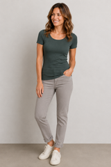 Tim & Simonsen Linea Rib T-shirt SS – oliva