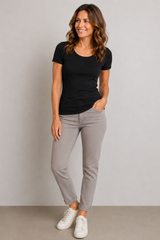 Tim & Simonsen Linea Rib T-shirt SS – Nero