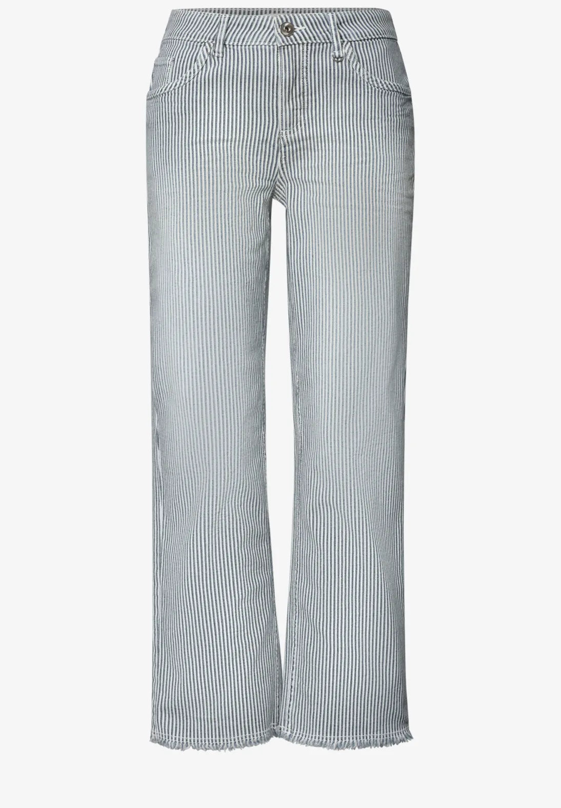 Moderne damejeans med åbne kanter