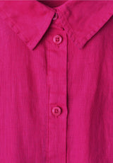Magenta dream damebluse i hør