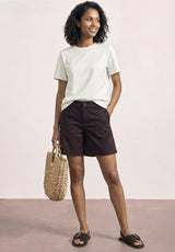 Basic sommer T-shirt med rund hals