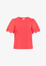 Elegant VILA top med rund hals