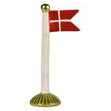 Håndmalet grå prikket keramikflag fra Speedtsberg
