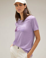 Street One T-shirt i soft pure lilla