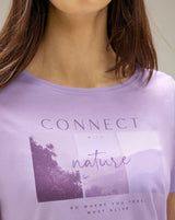 Lilla dame T-shirt med print
