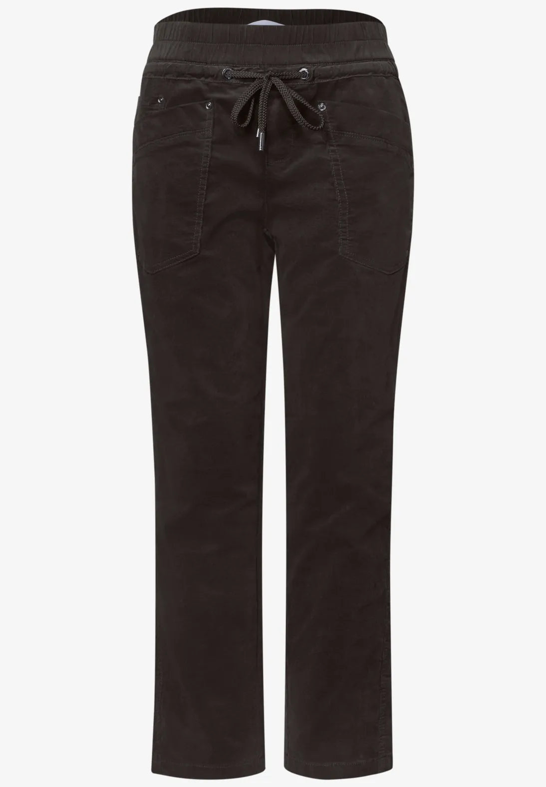 Bonny Corduroy Black Coffee med Slim Leg