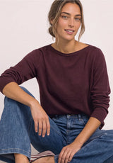 Basic U-Boat Sweater 303874 Rustic Rouge fra Street One