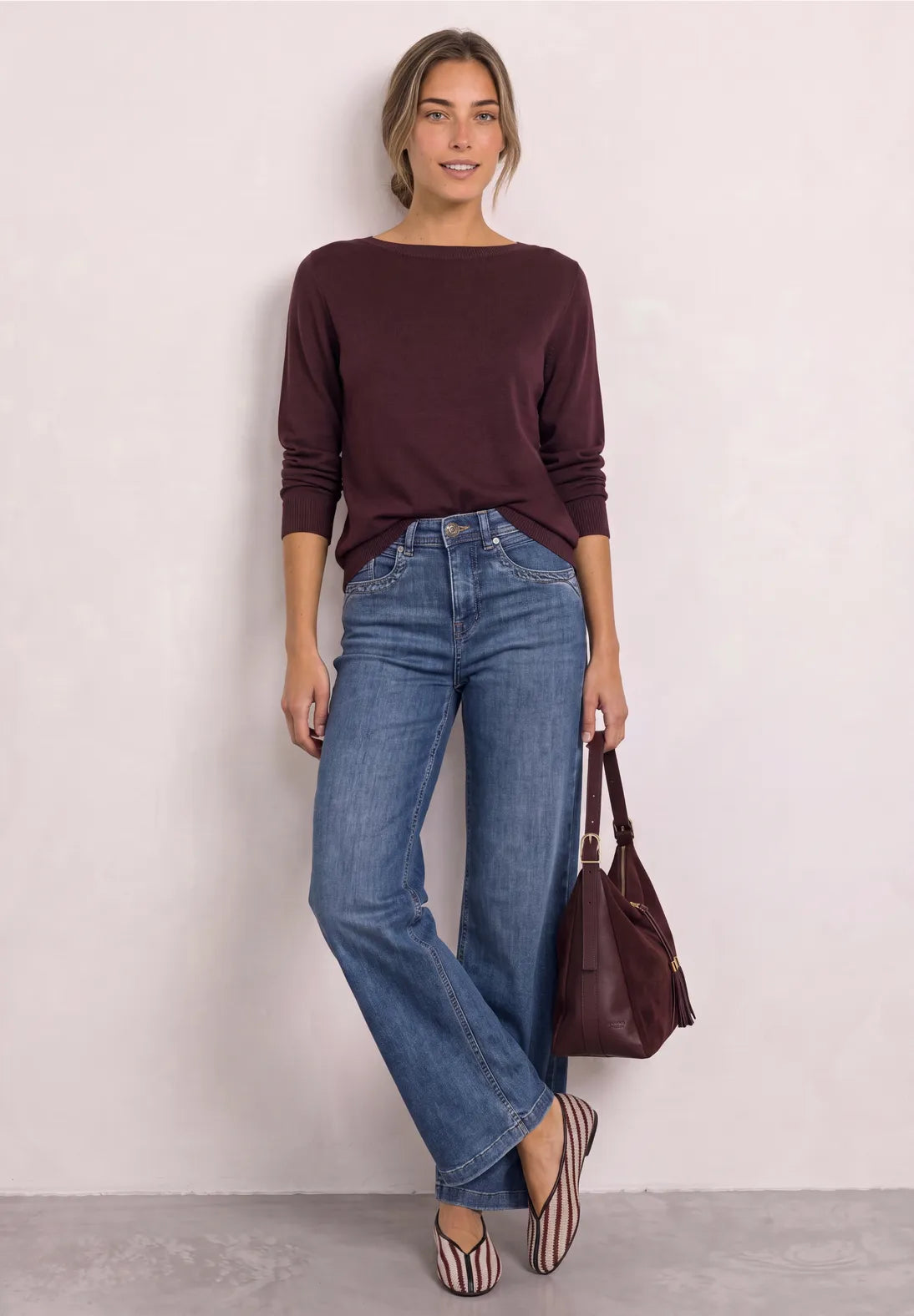 Street One Basic U-Boat Sweater til dame